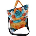 Spring Flowers Fold Over Handle Tote Bag View1