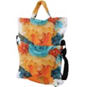 Spring Flowers Fold Over Handle Tote Bag View2