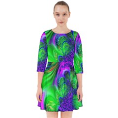 Feathery Winds Smock Dress
