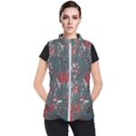 Multicolored Surface Texture Print Women s Puffer Vest