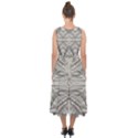 Monochrome module Pattern IV Midi Tie-Back Chiffon Dress View2