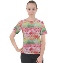 Colorful Paints Women s Sport Raglan Tee