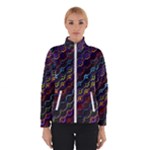 Dark Multicolored Mosaic Pattern Winter Jacket