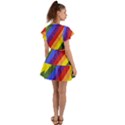 Lgbt Pride Motif Flag Pattern 1 Flutter Sleeve Wrap Dress View2