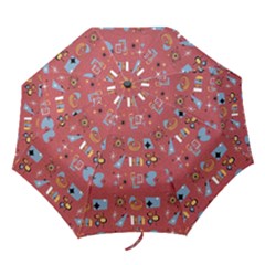 50s Small Print Folding Umbrellas