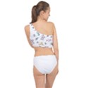 Doodle Pattern Spliced Up Bikini Top  View2