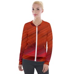 Crimson Velvet Zip Up Jacket