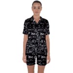 Science-albert-einstein-formula-mathematics-physics-special-relativity Satin Short Sleeve Pajamas Set