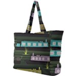 Narrow-boats-scene-pattern Simple Shoulder Bag