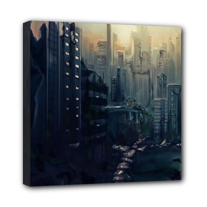Apocalypse-post-apocalyptic Mini Canvas 8  x 8  (Stretched)