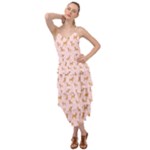 Cute Chihuahua With Sparkles On A Pink Background Layered Bottom Dress