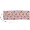 Cute Chihuahua With Sparkles On A Pink Background Roll Up Canvas Pencil Holder (M) View1