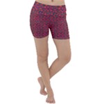 Pink Zoas Print Lightweight Velour Yoga Shorts