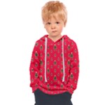 Sketchy Christmas Tree Motif Drawing Pattern Kids  Overhead Hoodie