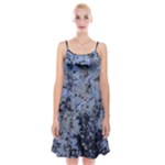 Marble Texture Top View Spaghetti Strap Velvet Dress