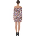 Retro Color Off Shoulder Top with Skirt Set View2