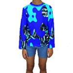 Abstract Tropical Kids  Long Sleeve Swimwear