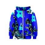 Abstract Tropical Kids  Zipper Hoodie