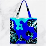 Abstract Tropical Zipper Grocery Tote Bag