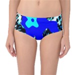 Abstract Tropical Mid-Waist Bikini Bottoms