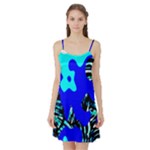 Abstract Tropical Satin Night Slip