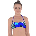 Abstract Tropical Halter Bandeau Bikini Top
