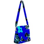 Abstract Tropical Zipper Messenger Bag