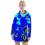 Abstract Tropical Women s Long Sleeve Casual Dress