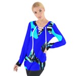Abstract Tropical Tie Up Tee