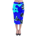Abstract Tropical Midi Pencil Skirt