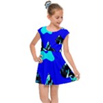 Abstract Tropical Kids  Cap Sleeve Dress