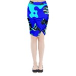 Abstract Tropical Midi Wrap Pencil Skirt