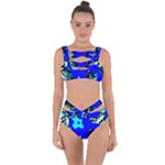 Abstract Tropical Bandaged Up Bikini Set 