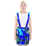 Abstract Tropical Braces Suspender Skirt