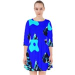 Abstract Tropical Smock Dress