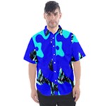 Abstract Tropical Men s Short Sleeve Shirt
