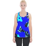 Abstract Tropical Piece Up Tank Top