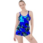 Abstract Tropical Boyleg Tankini Set 