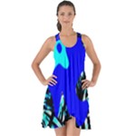 Abstract Tropical Show Some Back Chiffon Dress