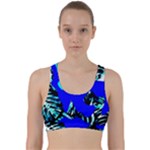Abstract Tropical Back Weave Sports Bra