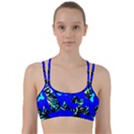 Abstract Tropical Line Them Up Sports Bra