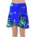 Abstract Tropical Wrap Front Skirt