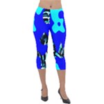 Abstract Tropical Lightweight Velour Capri Leggings 