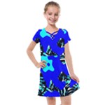 Abstract Tropical Kids  Cross Web Dress