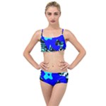 Abstract Tropical Layered Top Bikini Set