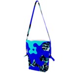 Abstract Tropical Folding Shoulder Bag