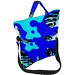 Abstract Tropical Fold Over Handle Tote Bag