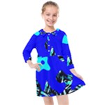 Abstract Tropical Kids  Quarter Sleeve Shirt Dress