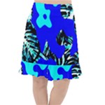 Abstract Tropical Fishtail Chiffon Skirt