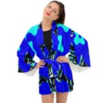 Abstract Tropical Long Sleeve Kimono